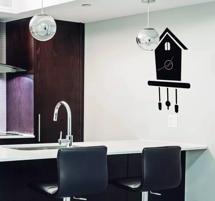 Naklejka ścienna zegar Zegar z kukułką - TenStickers