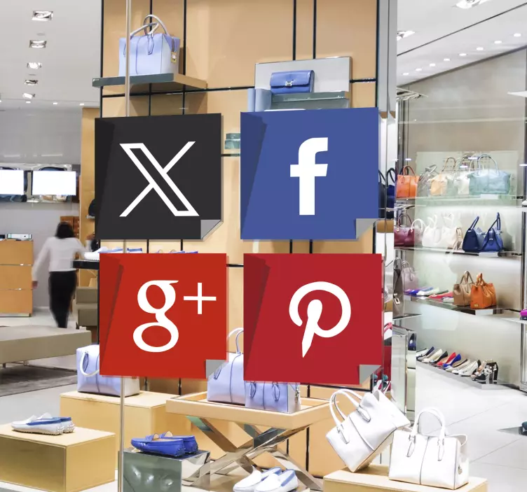 Naklejka social media - TenStickers