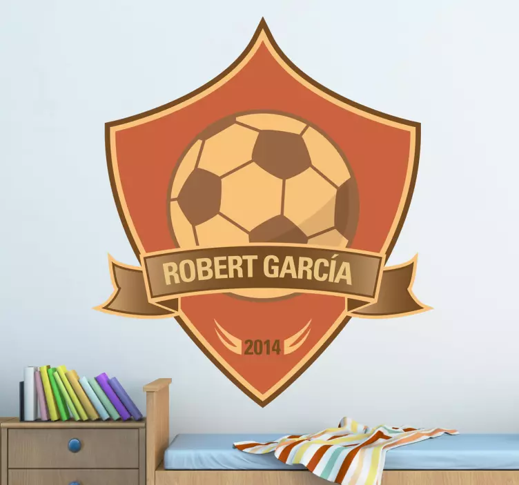 Naklejka spersonalizowana mistrz piłki nożnej - TenStickers