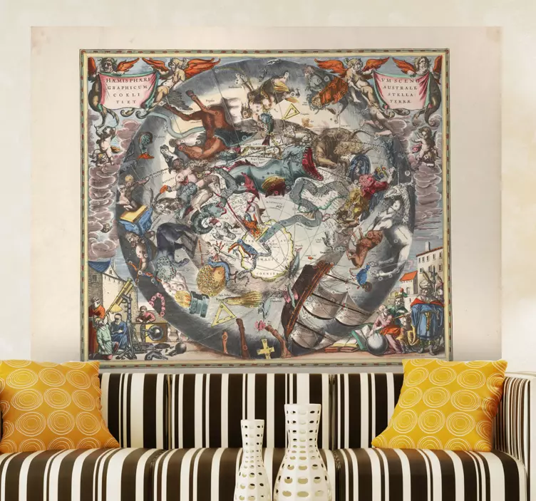 Naklejka stare mapy świata - TenStickers