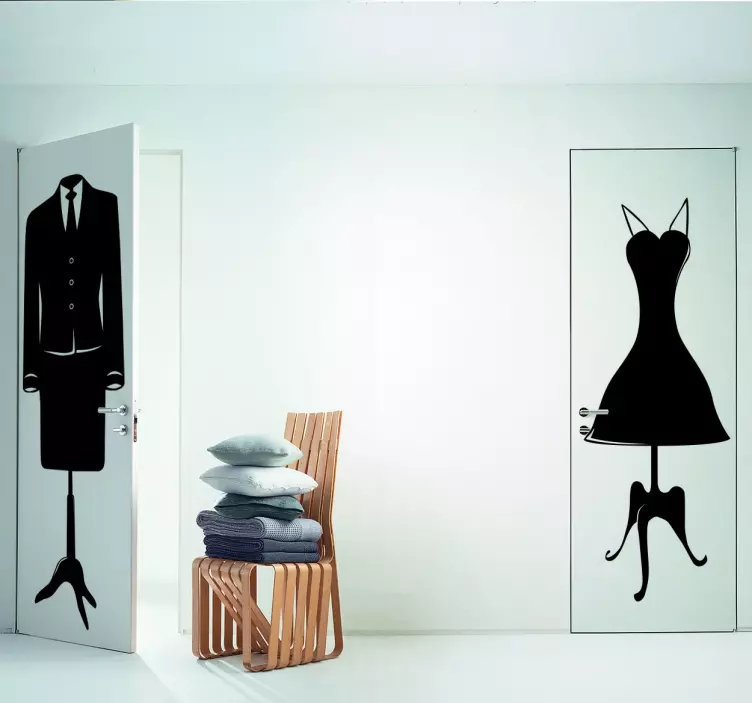 Naklejka sukienka na wieszaku - TenStickers