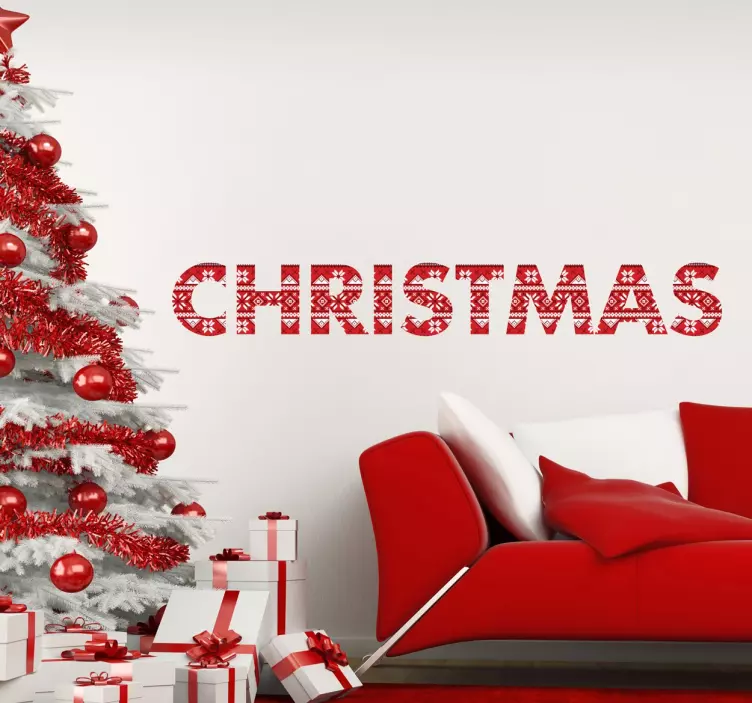 Naklejka świąteczna z tekstem - TenStickers