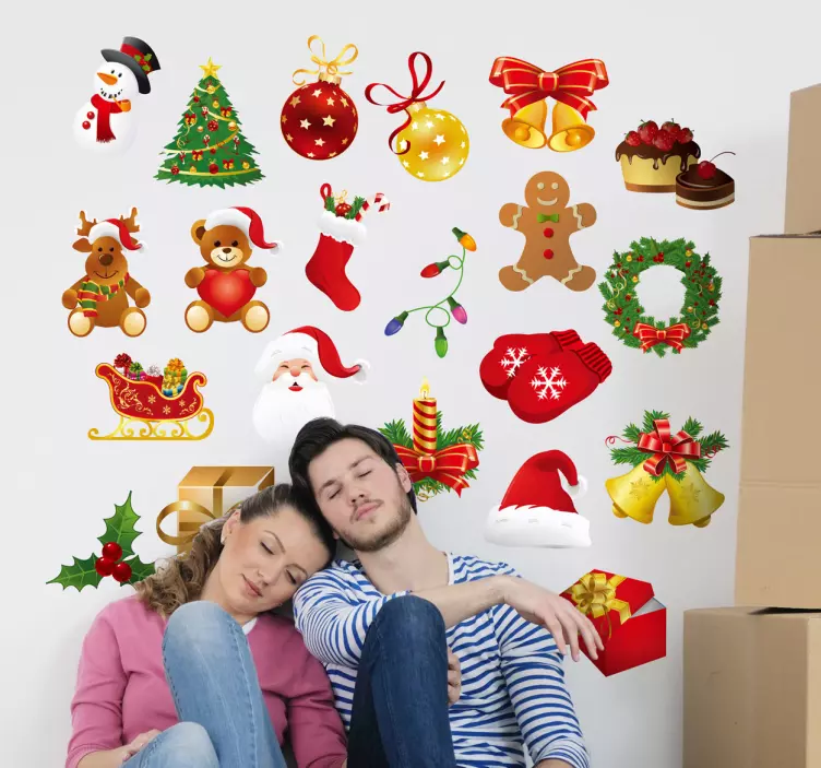 Naklejka świateczne symbole - TenStickers