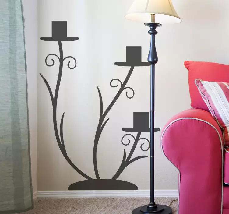 Naklejka świecznik klasyczny - TenStickers