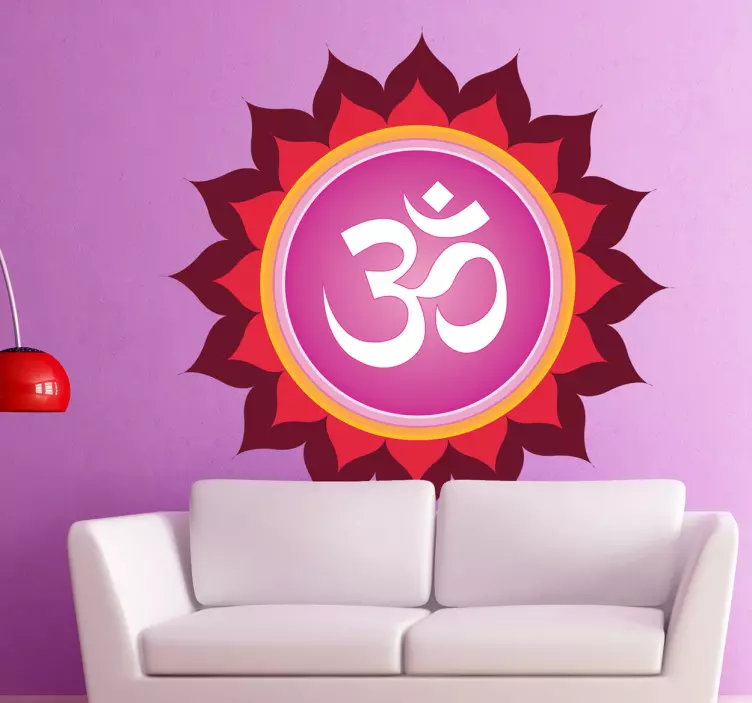 Naklejka symbol om mandala - TenStickers
