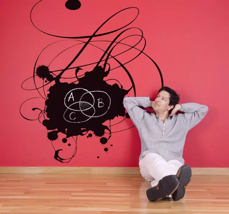 Naklejka tablica kaligraficzna plama - TenStickers