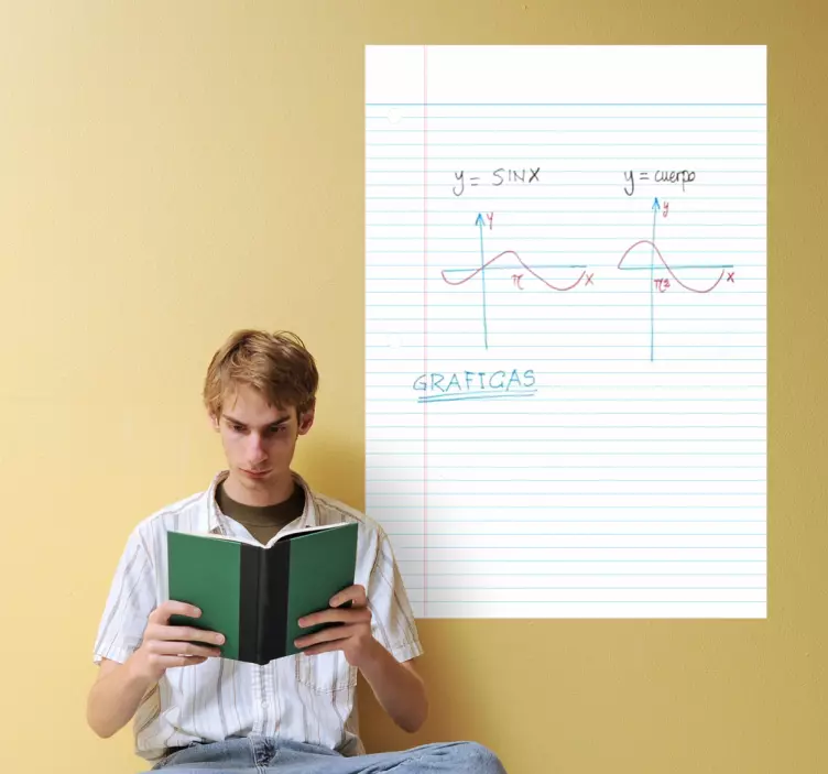 Naklejka biała tablica pusta kartka - TenStickers