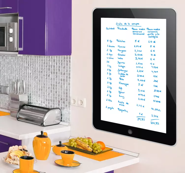 Naklejka biała tablica tablet Ipad - TenStickers