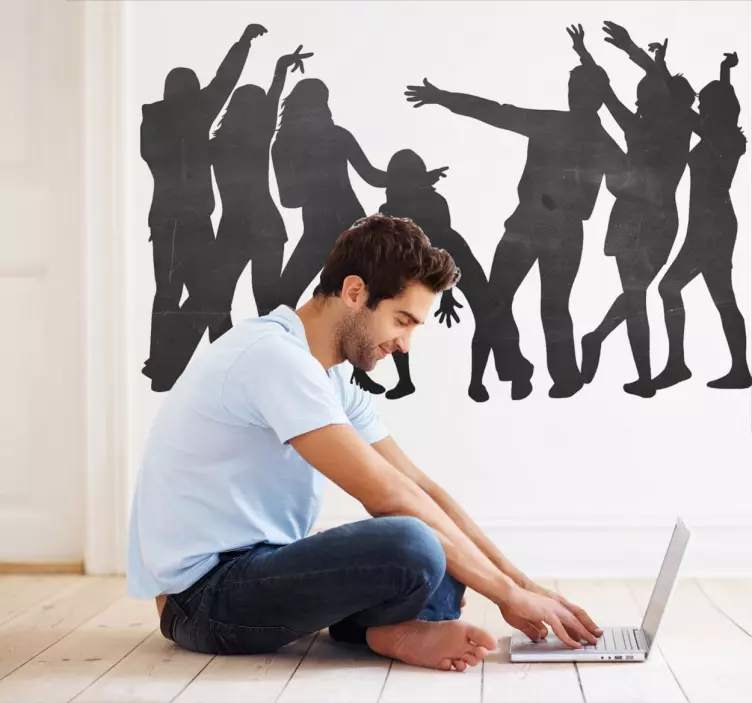 Naklejka tablica tańczaca grupa - TenStickers