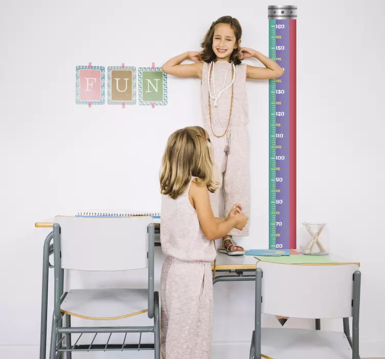 Naklejka-taśma miernicza w kształcie ołówka - TenStickers