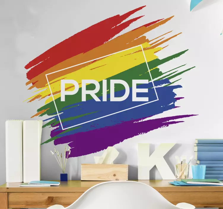 Naklejka ścienna flaga pride - TenStickers