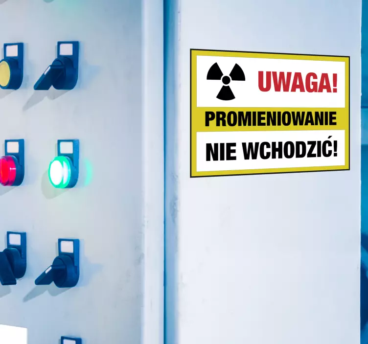 Naklejka Uwaga Prominieniowanie - TenStickers