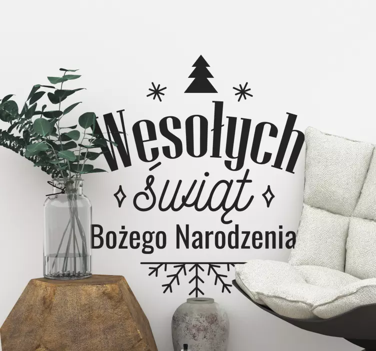 Naklejka Wesołych świąt Bożego Narodzenia - TenStickers