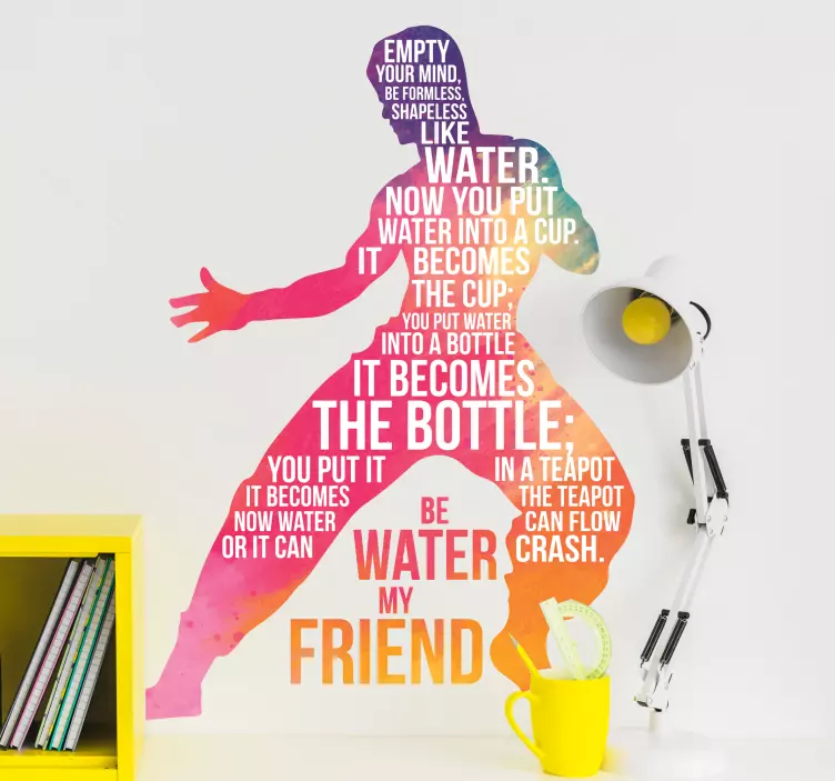 Naklejka winylowa cytat Bruce Lee - TenStickers