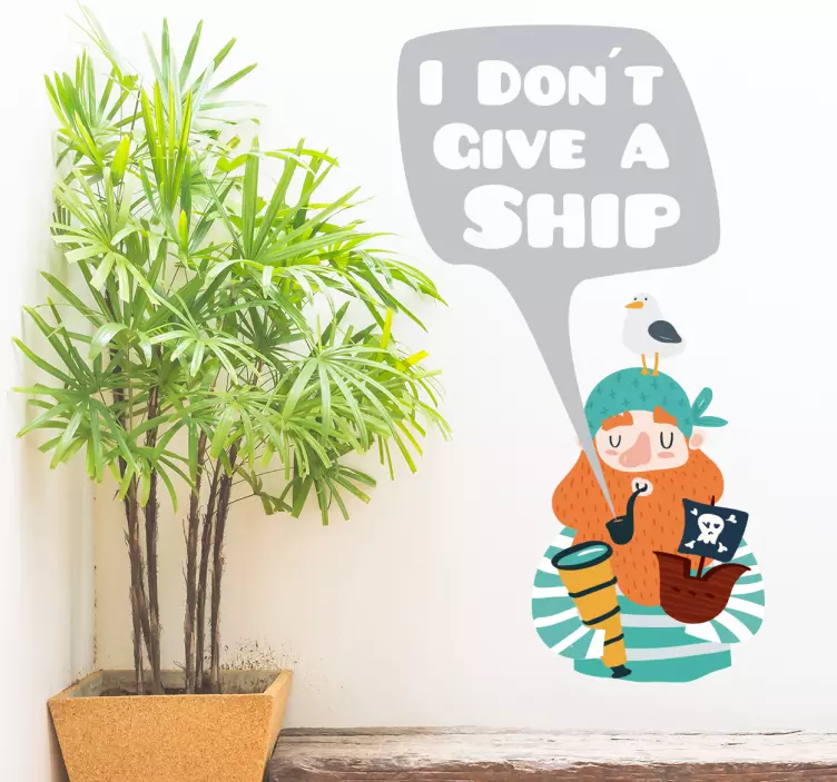 Naklejka winylowa I don't give a ship - TenStickers