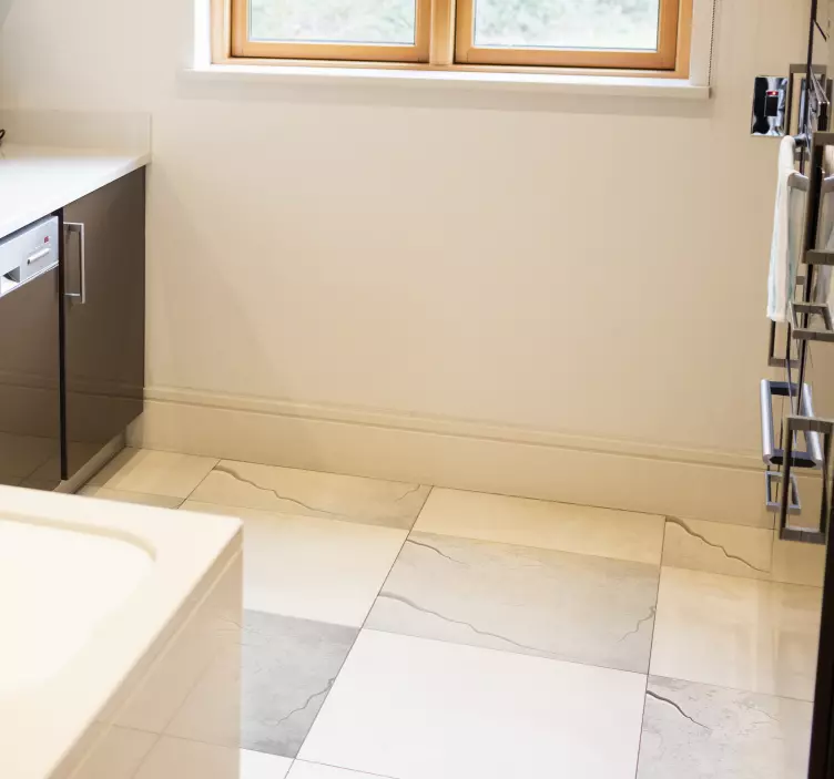 Naklejka na podłogę imitacja szarego kamienia - TenStickers