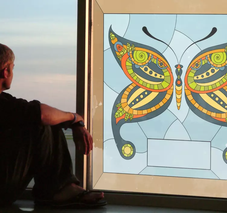 Naklejka witrażowy motyl - TenStickers