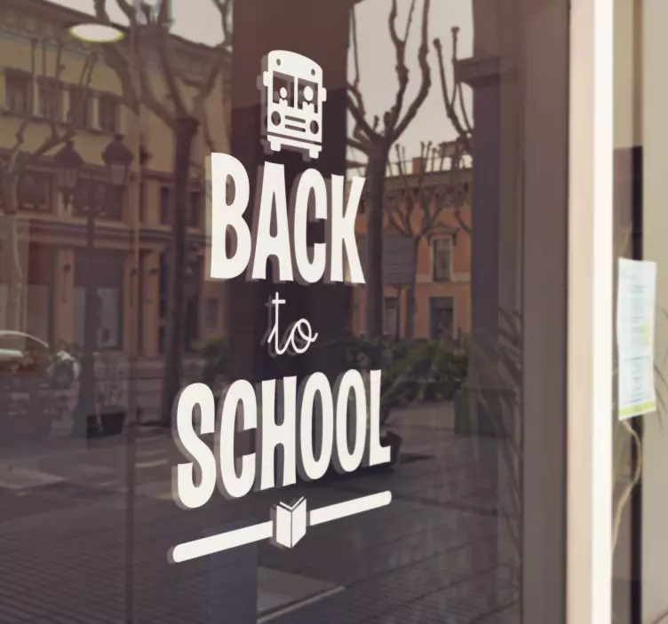 Naklejka witrynowa - Back to school - TenStickers