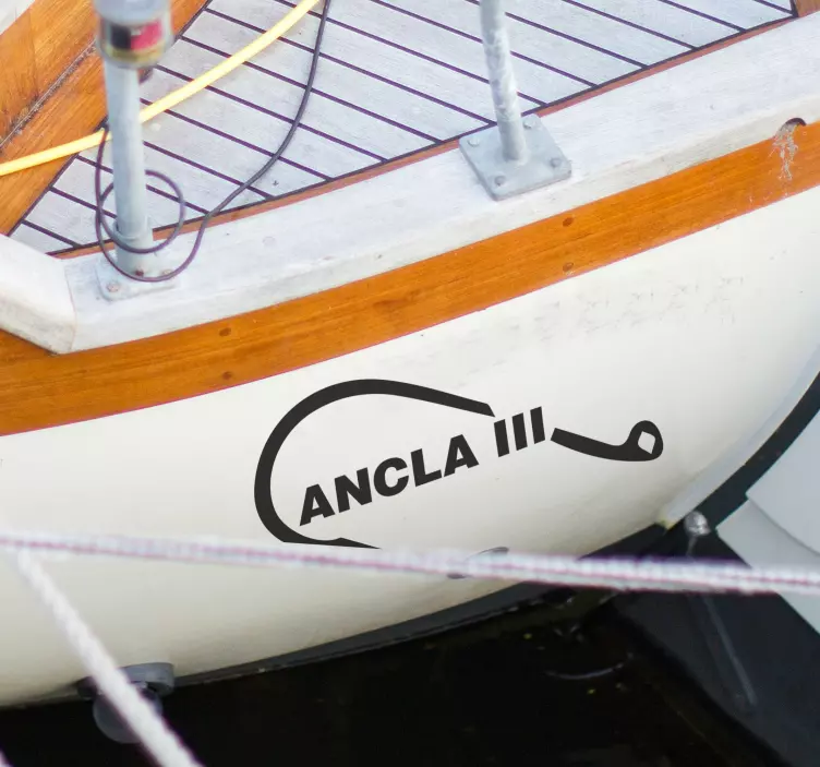 Naklejka personalizowana haczyk rybacki - TenStickers