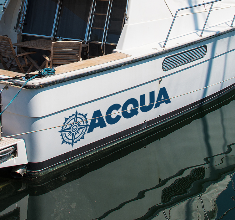 Naklejka personalizowana róża kompasu - TenStickers