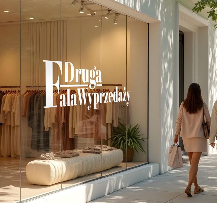 Naklejka wyprzedaż druga fala wyprzedaży - TenStickers