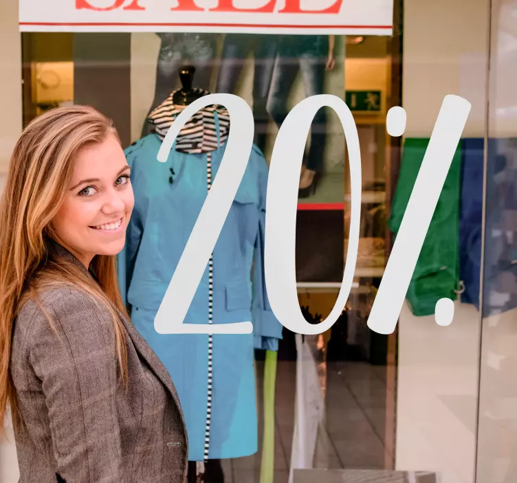 Naklejka wyprzedaż - ekran oferty rabatowej - TenStickers