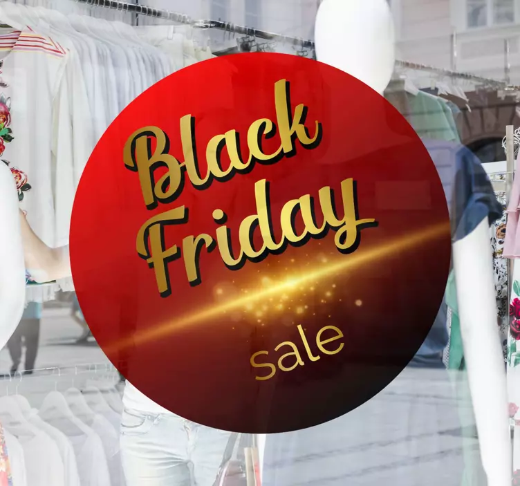 Naklejka na ścianę black friday ogłoszenie wyprzedaży - TenStickers