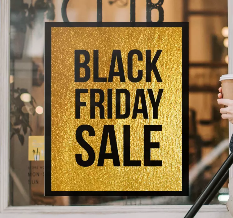 Naklejka na ścianę Black Friday ogłoszenie sprzedaży - TenStickers
