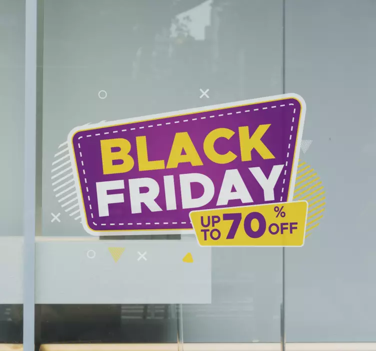Naklejka na ścianę Black Friday powiadomienie o zniżce - TenStickers