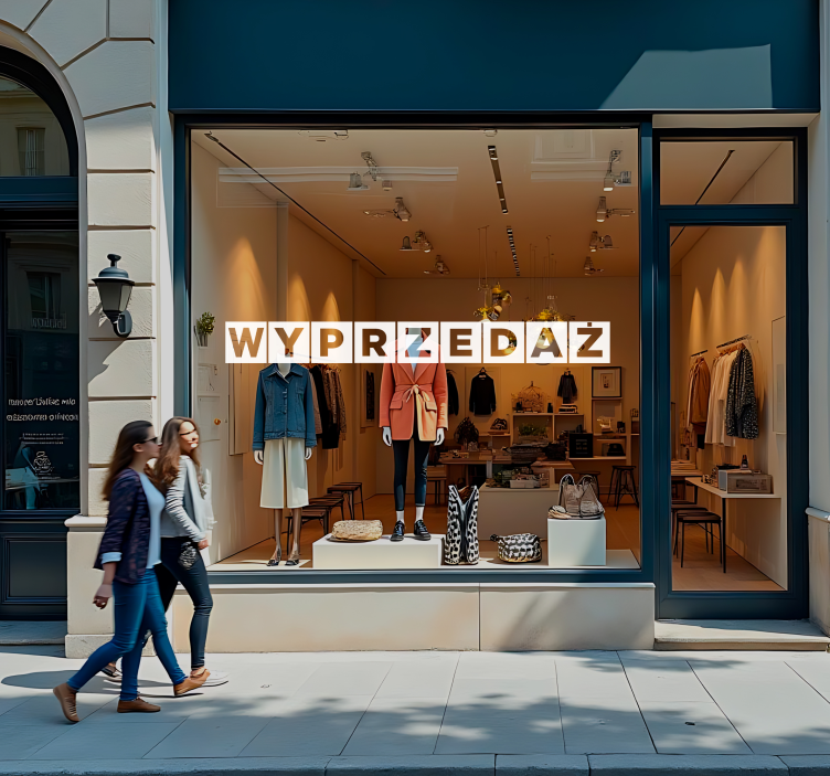 Naklejka wyprzedaż tekst promocyjny - TenStickers