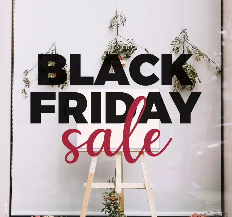 Naklejka na ścianę Black Friday wybitne ogłoszenie sprzedaży - TenStickers