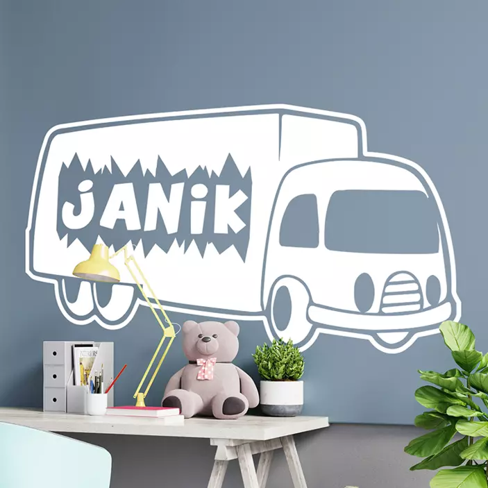 Naklejka z ciężarówką personalizowana - TenStickers