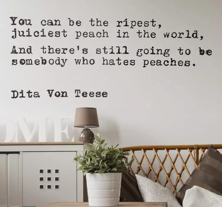 Naklejka z cytatem - Dita von Teese - TenStickers