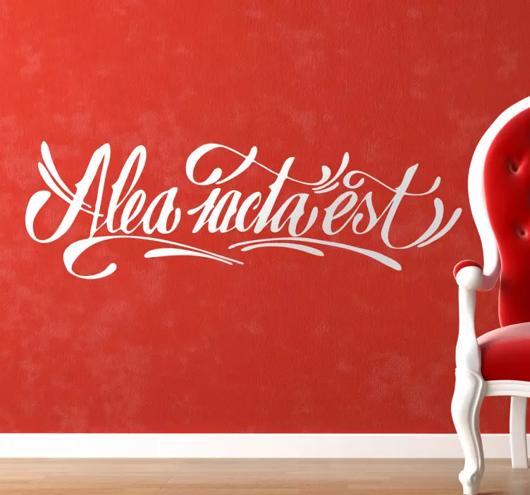 Naklejka z cytatem Juliusza Cezara - TenStickers