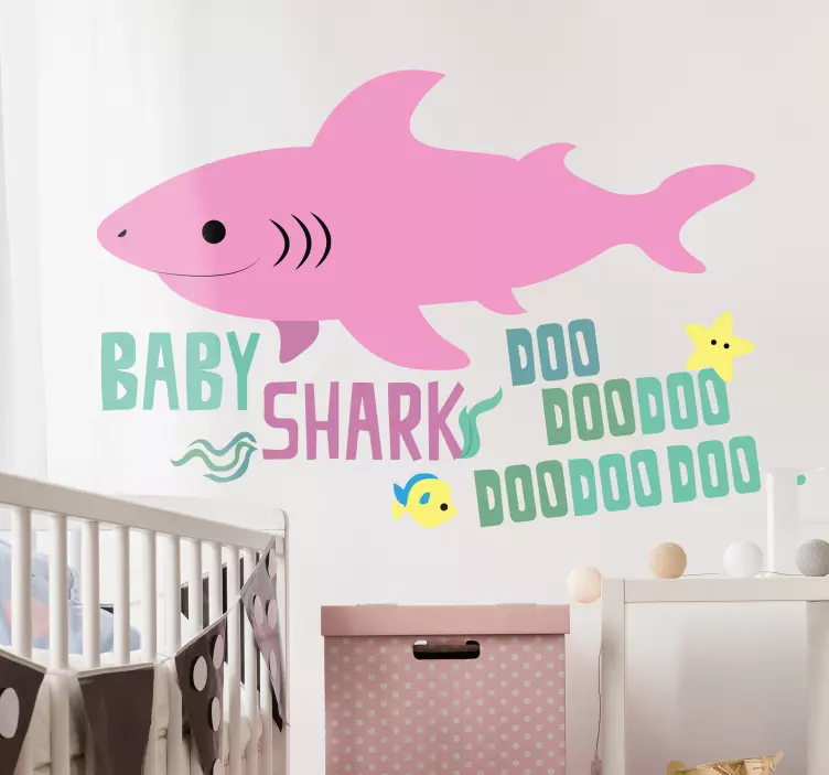 Naklejka z rysunkiem Baby Shark Doo Doo Doo - TenStickers