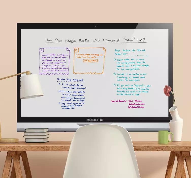 Naklejka z rysunkiem Biała tablica MacBook - TenStickers