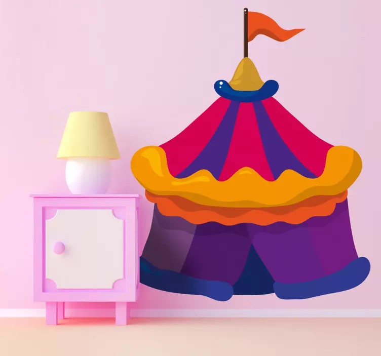 Naklejka z rysunkiem Kolorowy cyrk - TenStickers