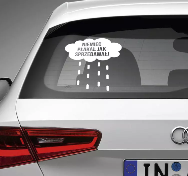 Naklejka z rysunkiem Niemiec płakał - TenStickers