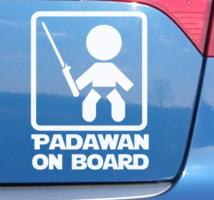 Naklejka na auto Padawan na pokładzie - TenStickers