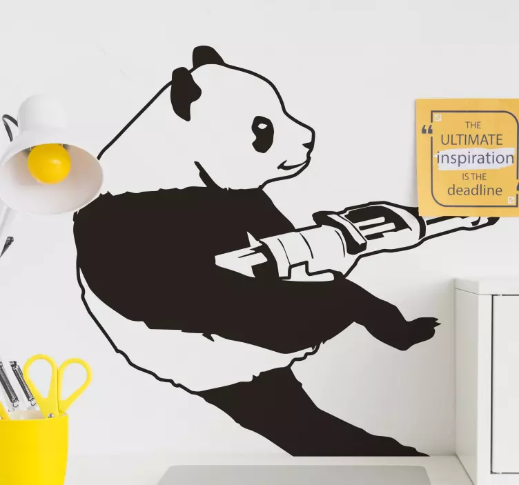 Naklejka z rysunkiem Panda Banksy - TenStickers