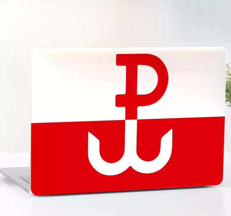 Naklejka na laptopa Polska walcząca - TenStickers