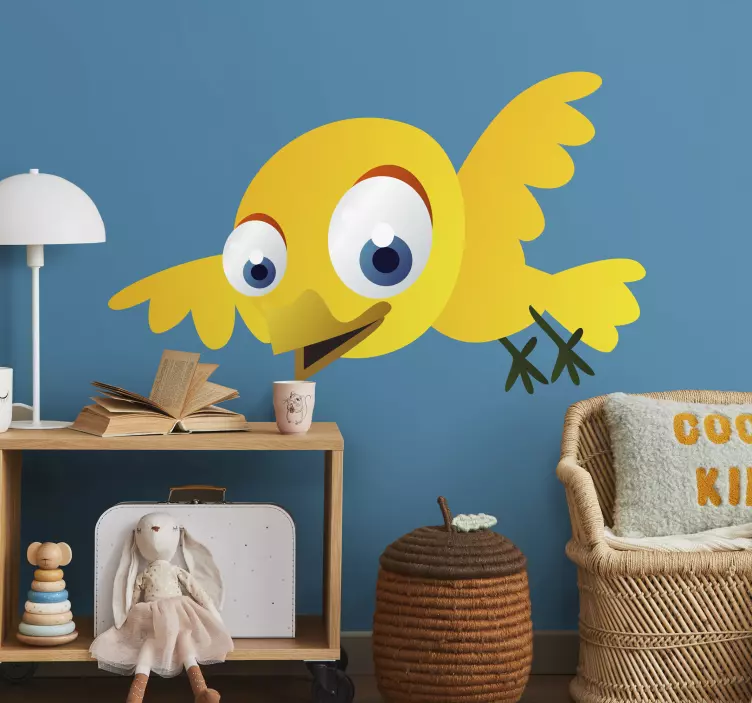 Naklejka żółty ptak - TenStickers