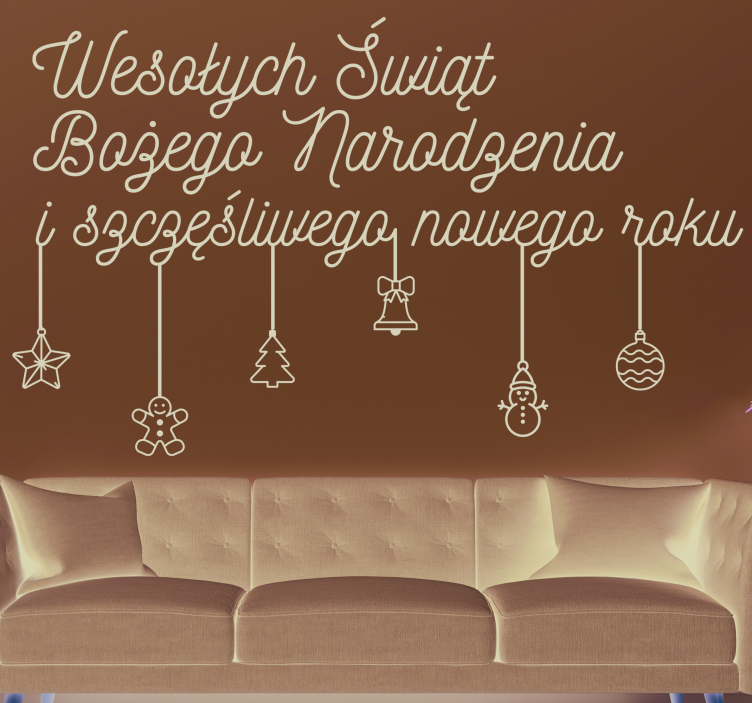 Naklejka życzenia świąteczne Nowy Rok - TenStickers