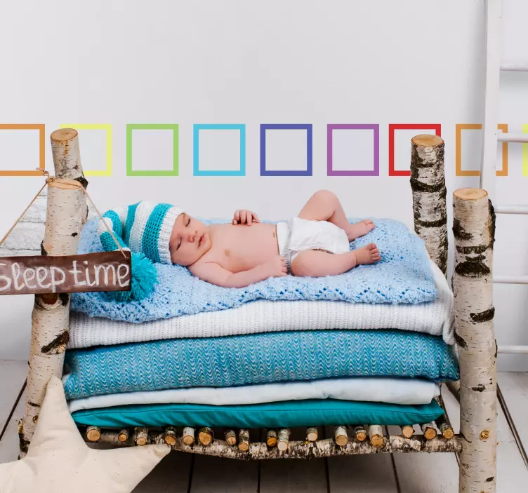 Naklejki dla dzieci kolorowe kwadraty - TenStickers