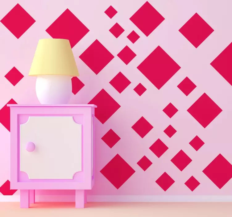 Naklejki jednokolorowe kwadraty - TenStickers