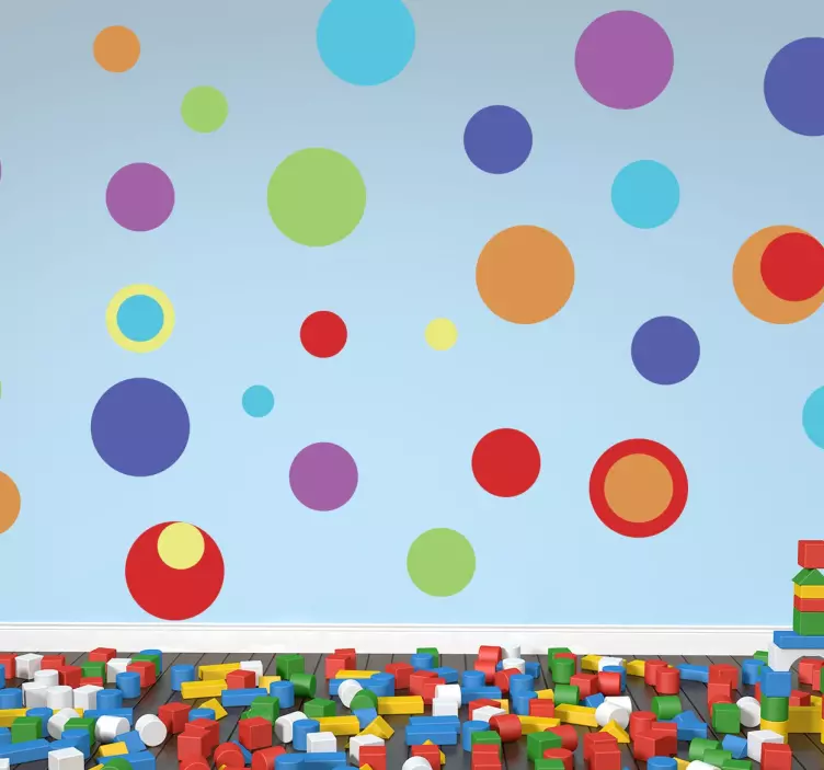 Naklejka na ścianę Kolorowe kółka - TenStickers