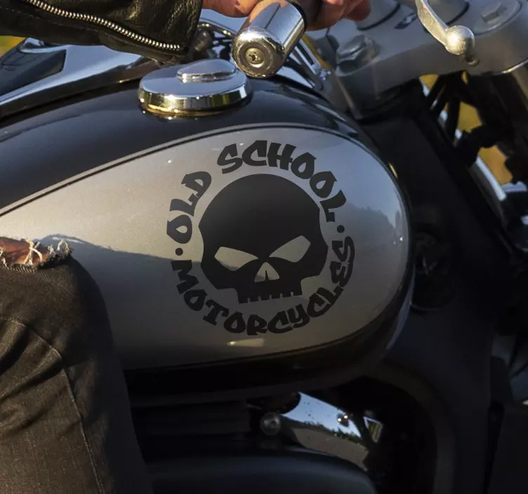 Naklejka na motocykl stara szkoła - TenStickers