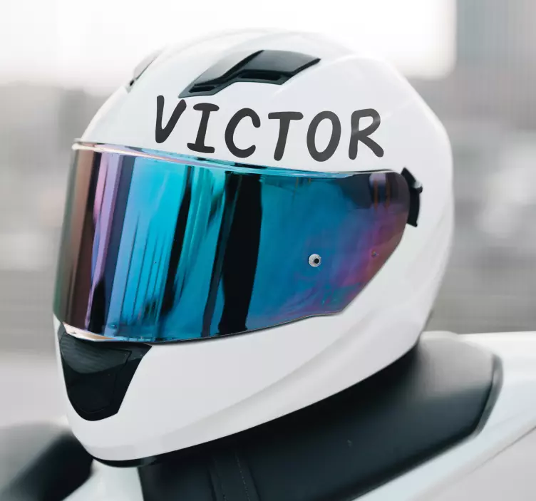 Naklejka na kask motocyklowy nazwa kasku - TenStickers
