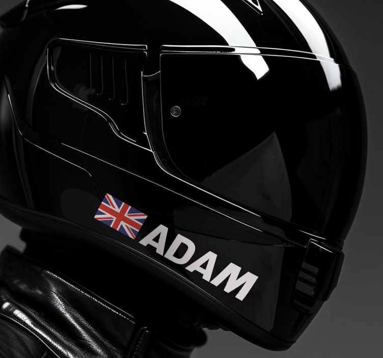 Naklejki na motor nazwa z projektem flagi - TenStickers