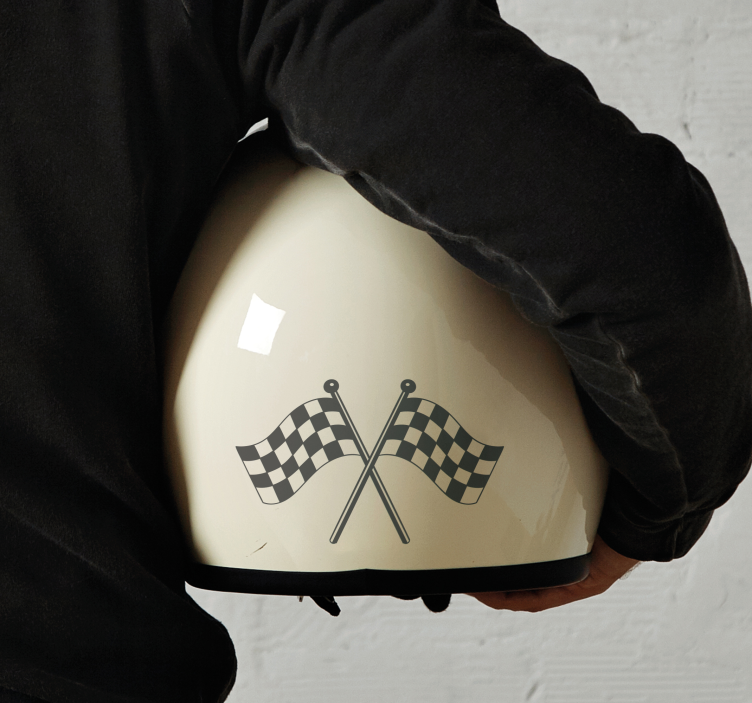 Naklejki na motor projekt flag wyścigowych - TenStickers